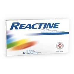 Reactine 6 tablets for the treatment of allergic rhinitis 5 mg + 120 mg - prolonged-release