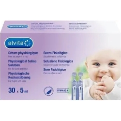 Saline solution 30 vials of 5 ml