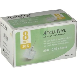 Accu-End - 100 sterile needles for insulin pen G30 8Mm