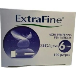 Extrafine - 100 needles Insulin pen G31 6mm