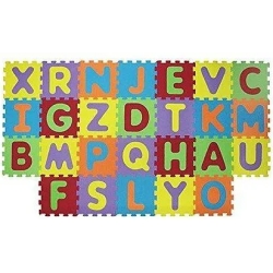 basic puzzle letters theme rug