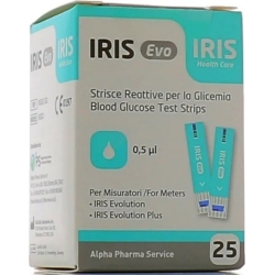 Iris Evo - 25 Blood Glucose Test Strips