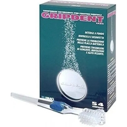 gripdent tabs - 54 cleaning capsules + toothbrush for prostheses