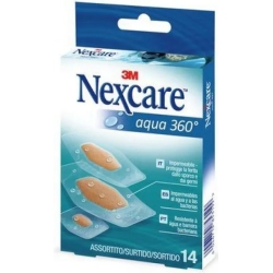 nexcare aqua 360 ° - 14 assorted water-resistant plasters