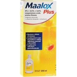 Maalox Plus 4% + 3,5% + 0,5% 250 ml - heartburn remedy