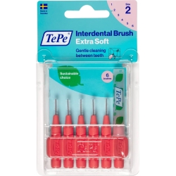 6 extra soft red Interdental Brushes 0.5 Mm