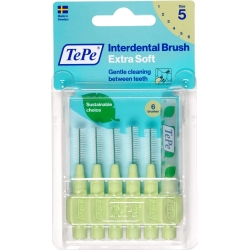 6 extra soft green Interdental Brushes size 5