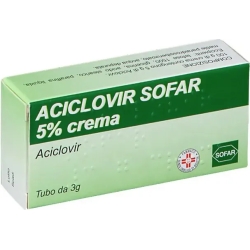 Acyclovir Sofar 5% - treatment cutaneous Herpes  Tube of 3 g