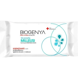 12 multi-purpose sanitizing wipes