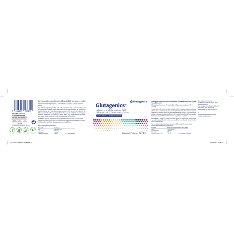 glutathione metagenics GlutaClear Glutagenics - digestive health supplement