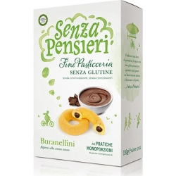Senza Pensieri Buranellini - Gluten-free cocoa stuffed donuts 150 g