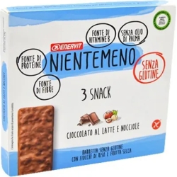 Nientemeno - 3 energy bars Milk chocolate and hazelnut 33 g