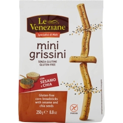 Le Veneziane - Mini breadsticks with sesame and chia seeds 250 g