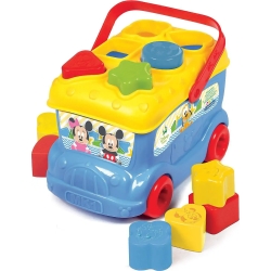 Mickey Mouse Shape Sorter Bus - 9 coloured blocks