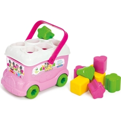Baby Minnie Shape Sorter Bus  - 9 coloured blocks