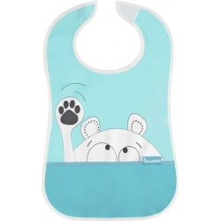 Orsetto - Bib with Pocket color Light blue