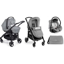 Reversible Combi Family Trio - Melamge Gray T817