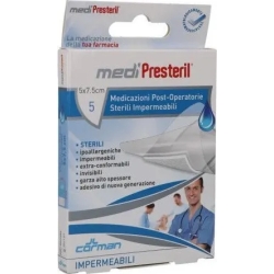 5 sterile post-operative dressings waterproof size 5 cm x 7.5 cm