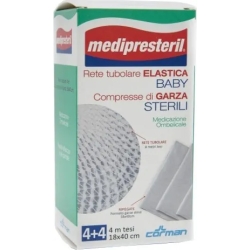 4 Elastic tubular nets baby + 4 sterile gauze tablets