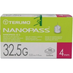 Nanopass 32,5G - 100 Insulin Pen Needles 0.22 x 4 mm
