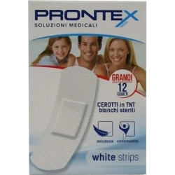 Prontex - White Strip - 12 large white sterile patches
