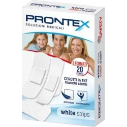 Prontex - White Strip - 20 sterile white assorted patches