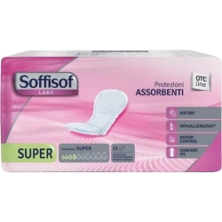 Soffisof Lady Super - 15 anatomical sanitary pads