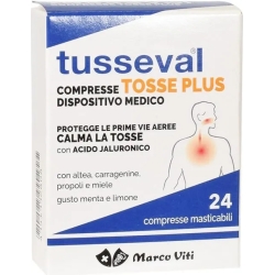 Tusseval Tosse Plus 24 chewable tablets for dry coughs