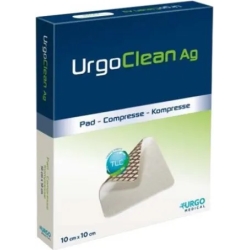 Urgoclean Ag - 10 active dressings containing silver - 10x10 cm