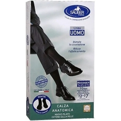 Linea Uomo - Cotton anatomic sock 70 den size M color black