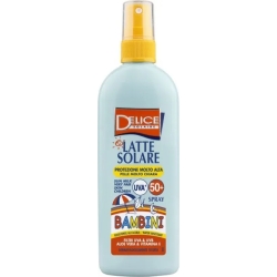 Latte solare bambini - Spray SPF50 + with aloe vera and Vitamin E 150 ml