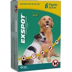 Exspot - Spot On Solution for dogs 6 pipettes of 2 ml