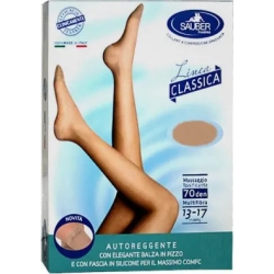 Linea Classica - Stay-up stockings 70 den size 4 color camel