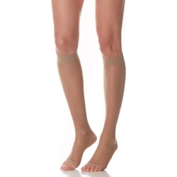 Open toe knee-high 140 denari size 4 nature color