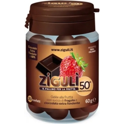 20 balls to the taste of Strawberry and Dark Chocolate 60%