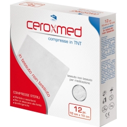 12 sterile Nonwoven fabric bandages - 10x10 cm