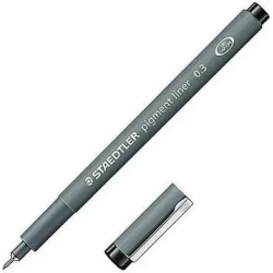 Pigment Liner 308 - 10 fine-tipped pens - 0,3 mm Black line