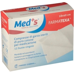 Meds Farmatexa - 12 sterile Gauze swabs folded 18 cm X 40 cm