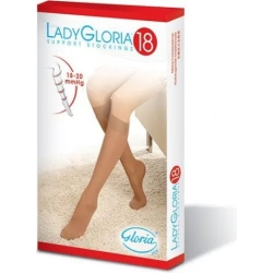Ladygloria 18 - open toe Kneesock 8-20 mmHg - Size 4 deer
