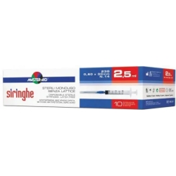 10 venipuncture syringes 2.5 ml - 23G