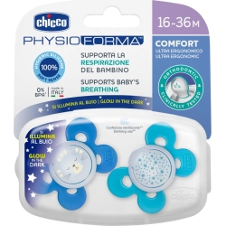 PhysioForma Comfort 16-36m - 2 Silicone soothers - assorted themes