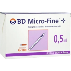 BD Micro-Fine+ - 30 syringes for insulin 0.5 ml 30G 8mm