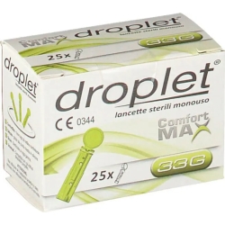 Droplet - 25 G33 disposable sterile lancets