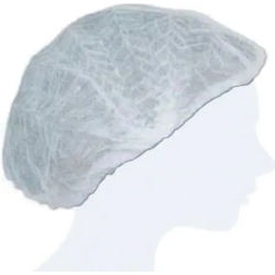 Mc Cuf 01 - 100 non-woven fabric Hygienic hair caps one size white