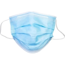 50 face masks 3-layer color blue