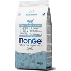 Natural Superpremium Monoprotein Kitten -  dry food  trout 1,5kg
