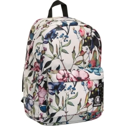 Carlson Fantasy - school backpack color Wildflowers Off White