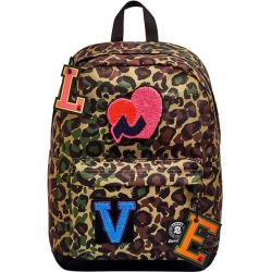 Carlson Animalier - school backpack color Patch Me Mood Leo Green