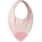 Gummy bib - pink polka bib with teether