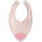 Gummy bib - pink polka bib with teether